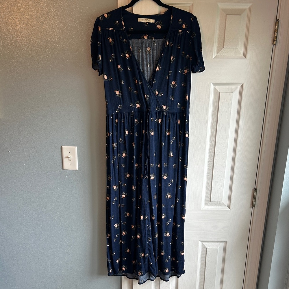 Christy Dawn Navy Floral Midi Dress